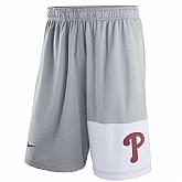 Men's Philadelphia Phillies Nike Gray Dry Fly Shorts